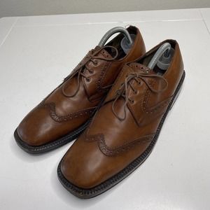 Vintage Salvatore Ferragamo Tramezza Brown Leather Loafers Size 8 1/2 1 D